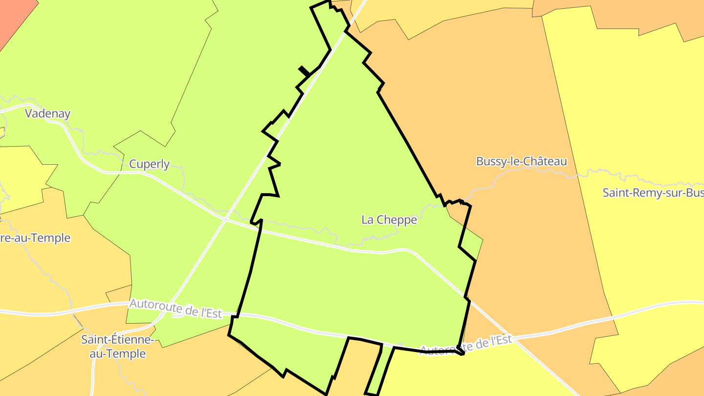 Carte des prix de l'immobilier La Cheppe