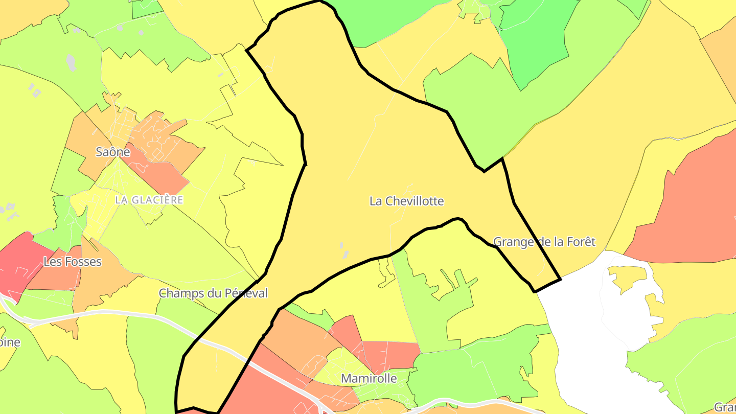 Carte des prix de l'immobilier La Chevillotte