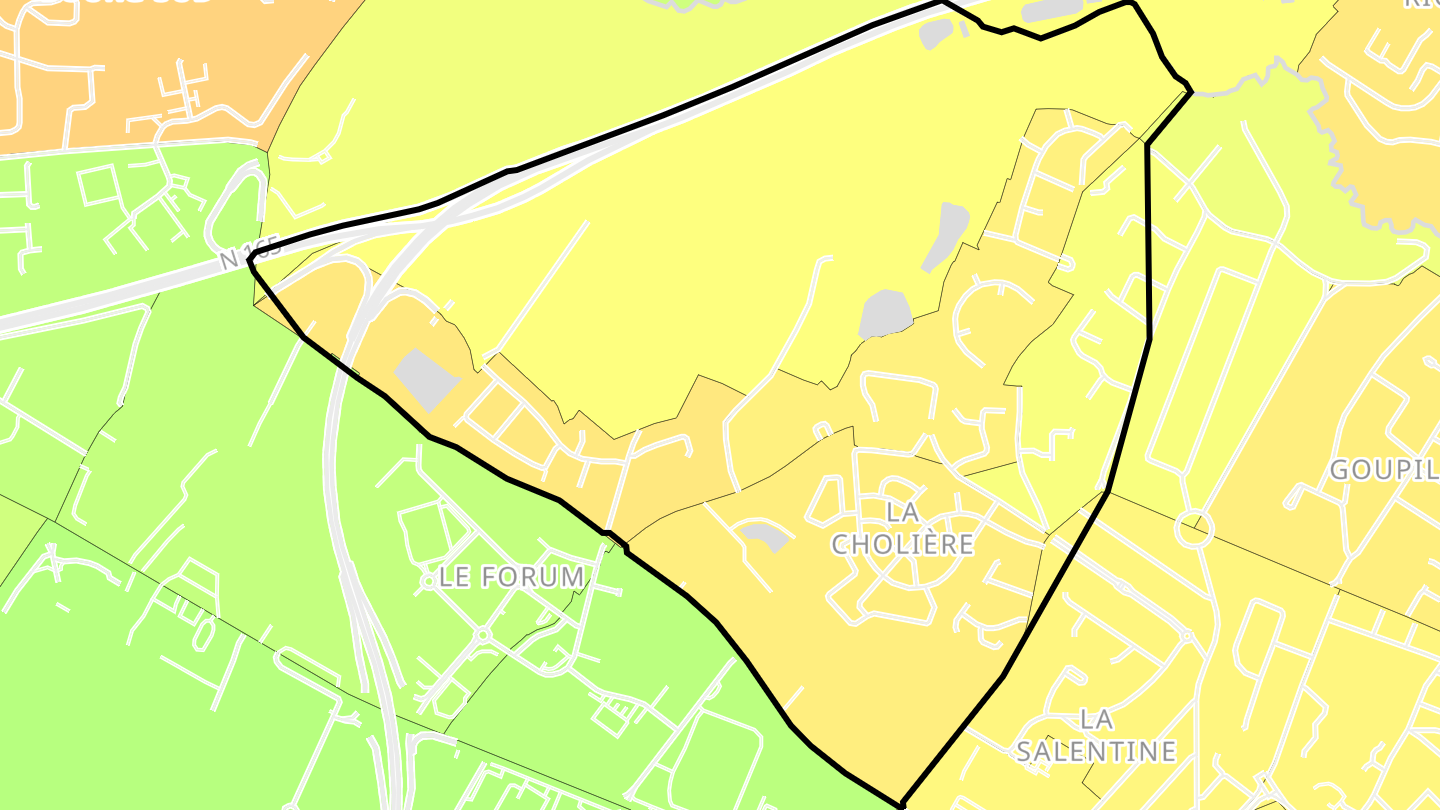 Carte des prix de l'immobilier La Cholière