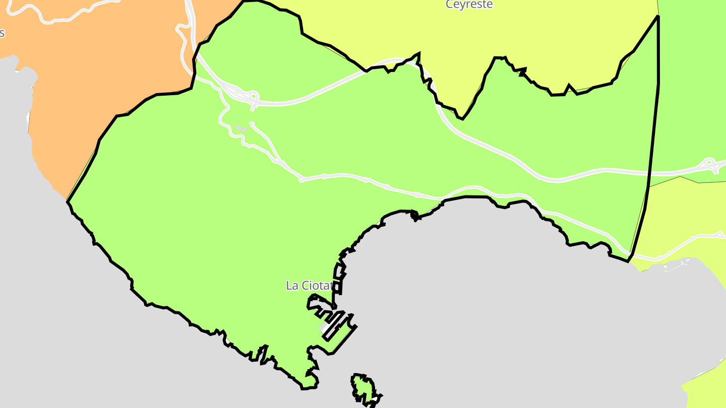 Carte des prix de l'immobilier La Ciotat