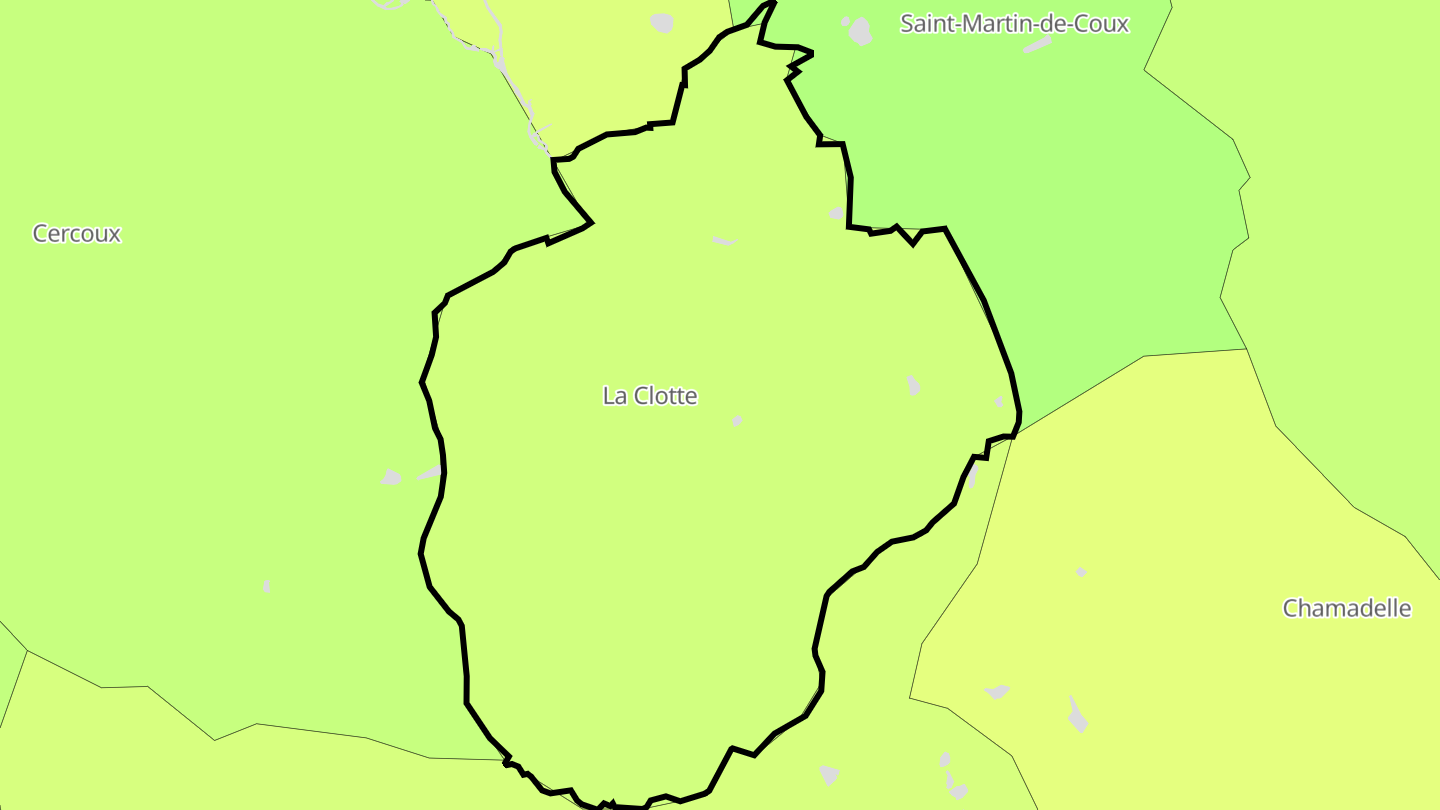 Carte des prix de l'immobilier La Clotte