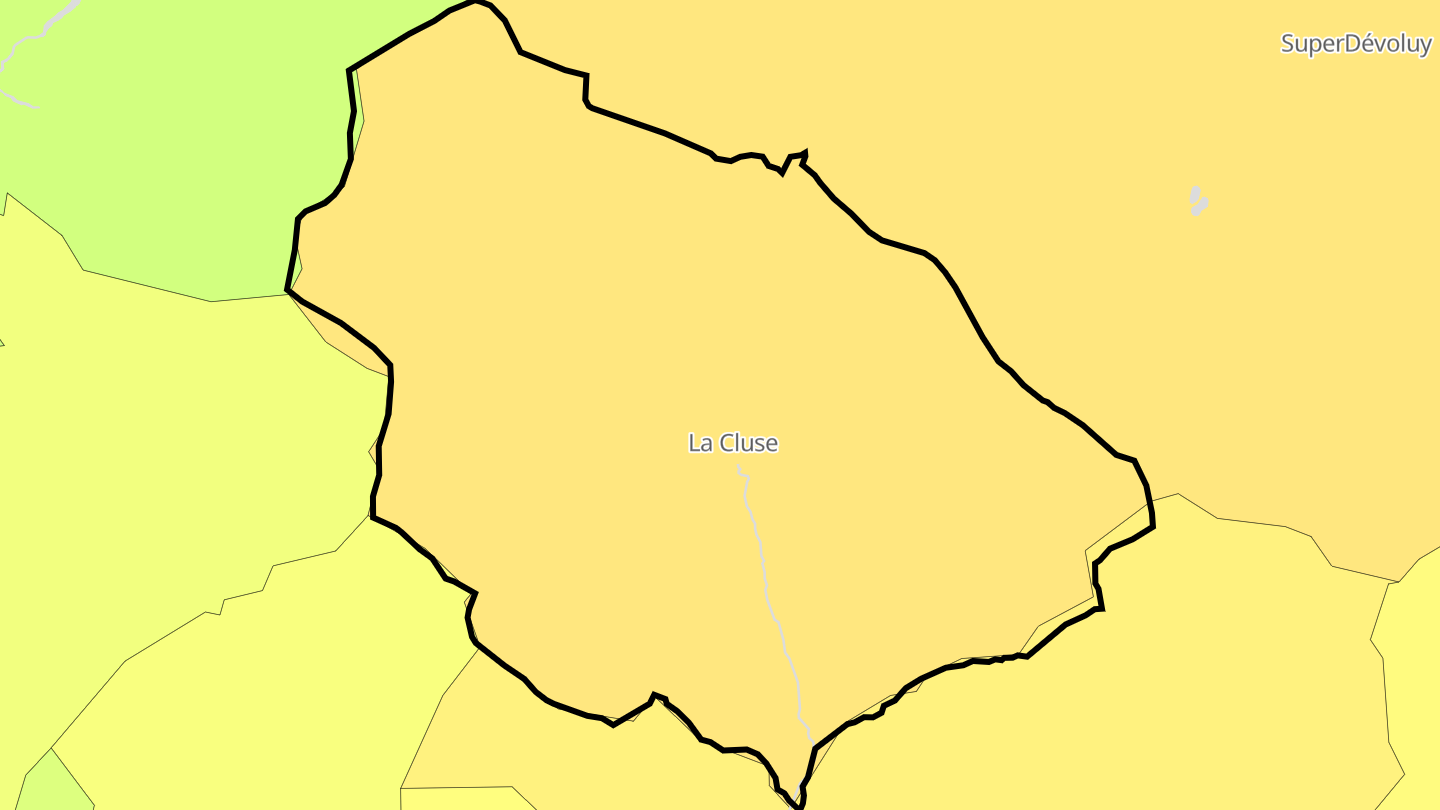 Carte des prix de l'immobilier La Cluse
