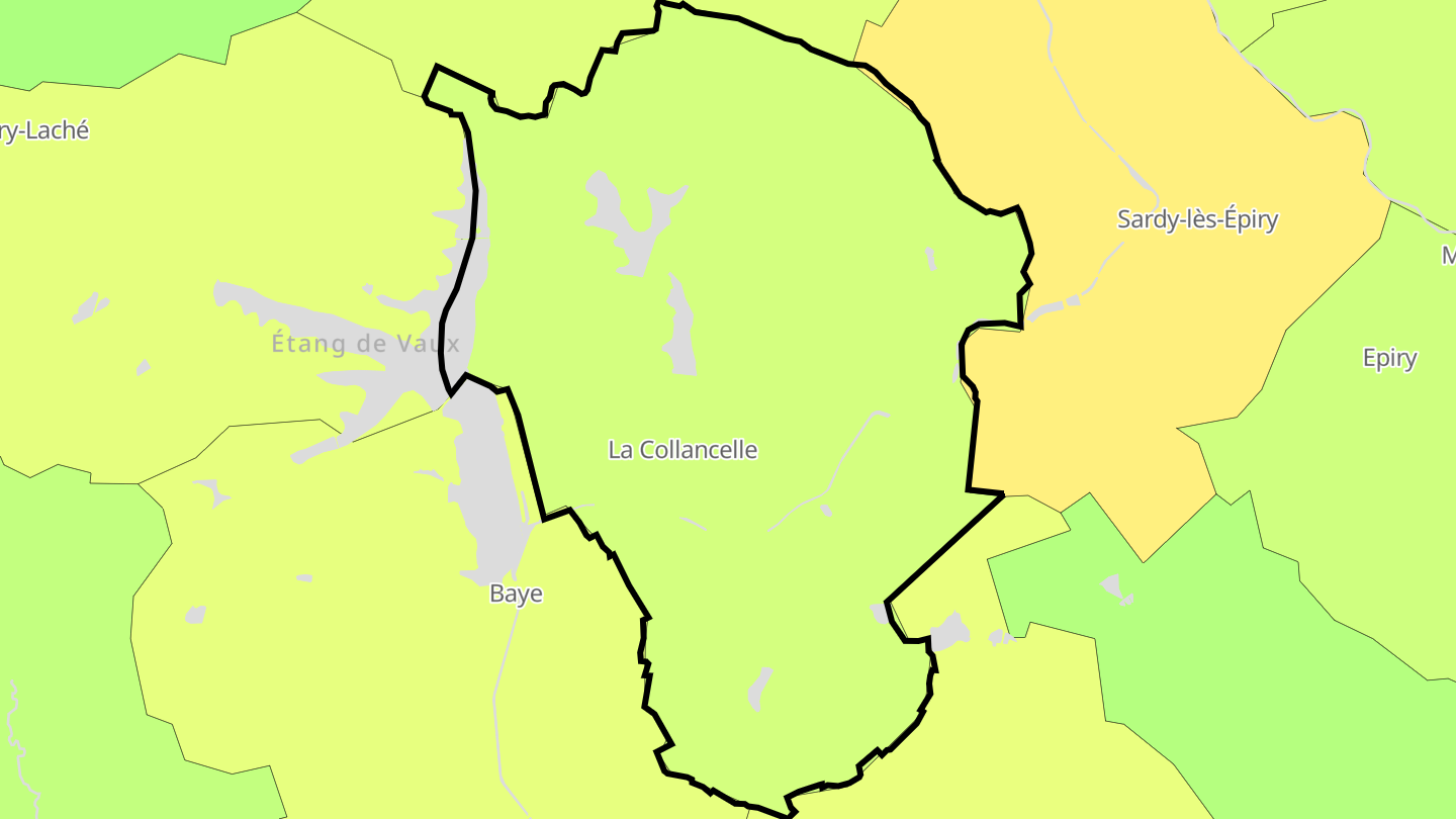 Carte des prix de l'immobilier La Collancelle