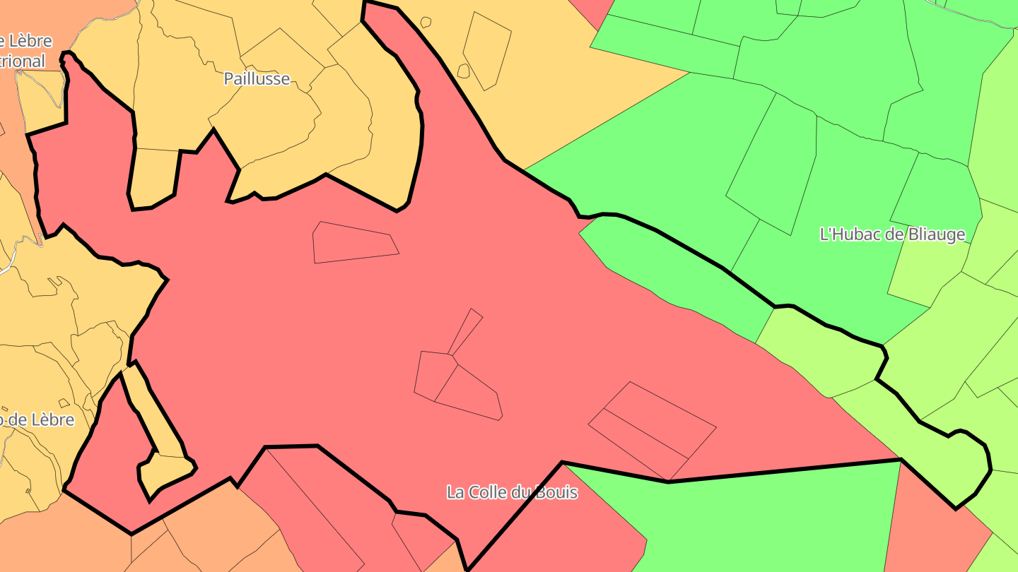 Carte des prix de l'immobilier La Colle du Bouis