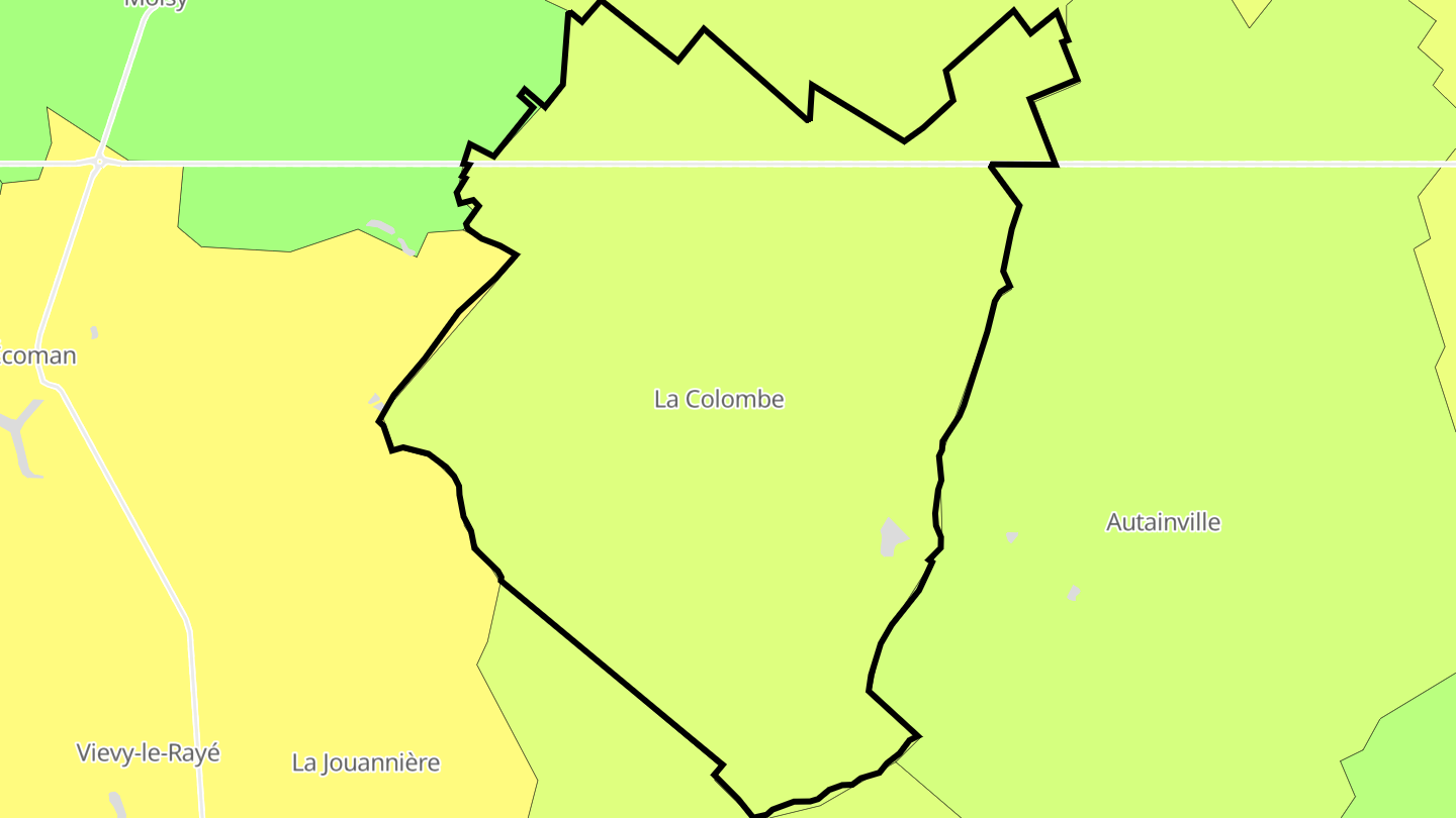 Carte des prix de l'immobilier La Colombe