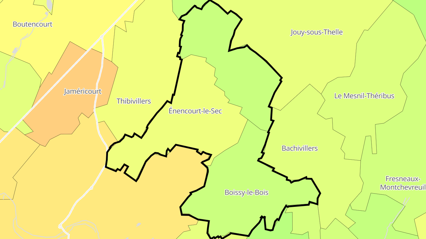 Carte des prix de l'immobilier La Corne en Vexin
