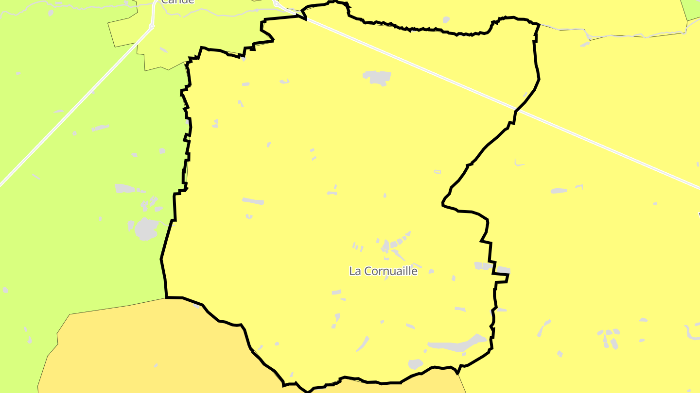 Carte des prix de l'immobilier La Cornuaille