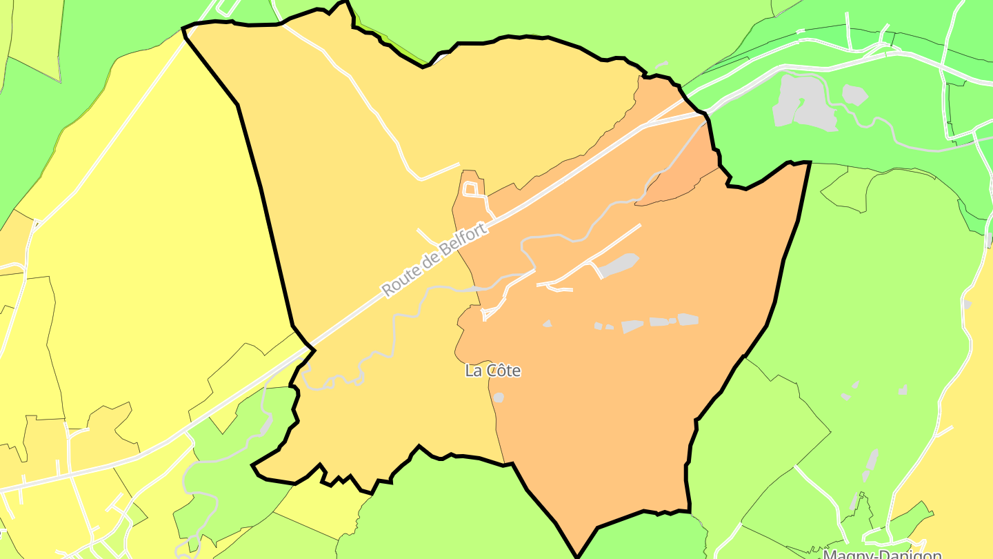 Carte des prix de l'immobilier La Côte