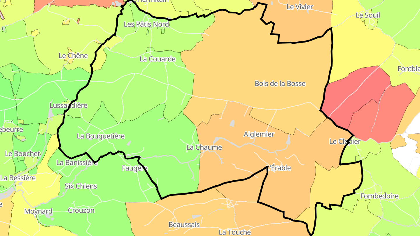 Carte des prix de l'immobilier La Couarde