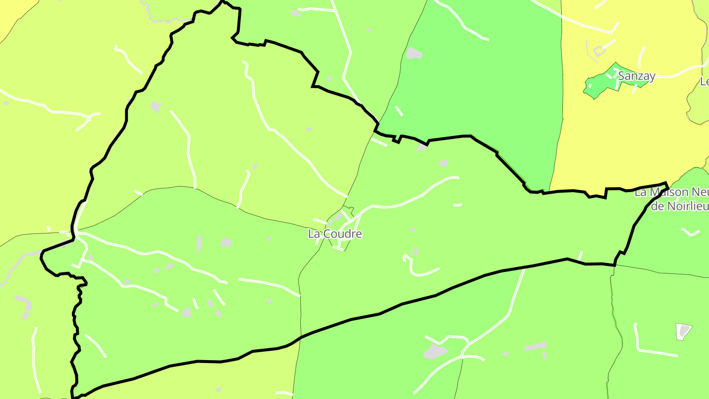 Carte des prix de l'immobilier La Coudre