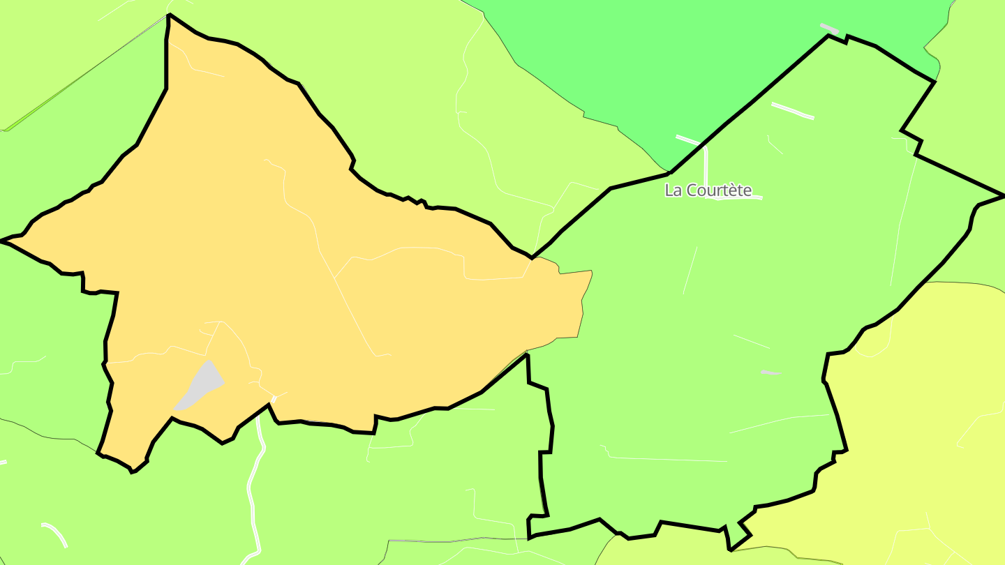 Carte des prix de l'immobilier La Courtète