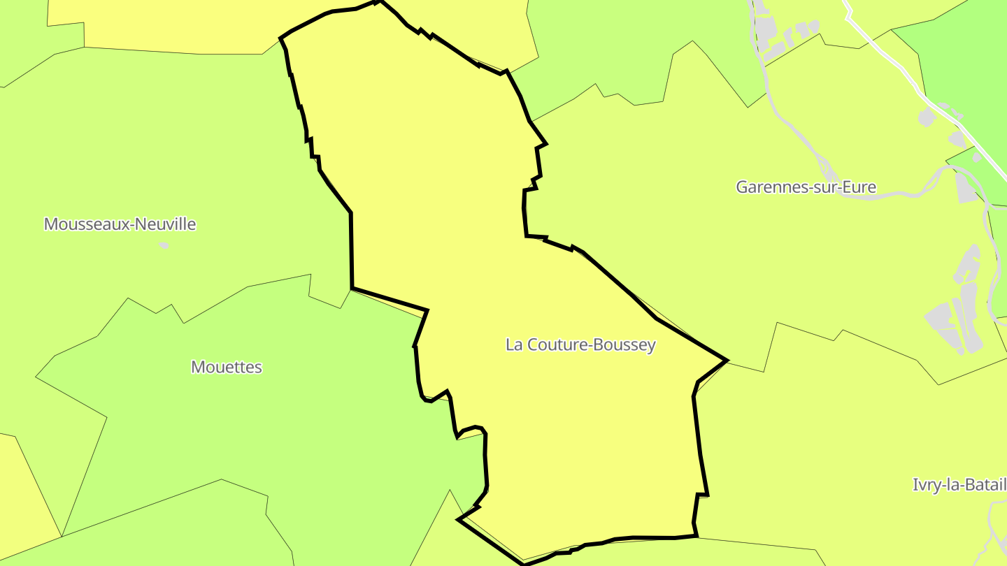 Carte des prix de l'immobilier La Couture-Boussey
