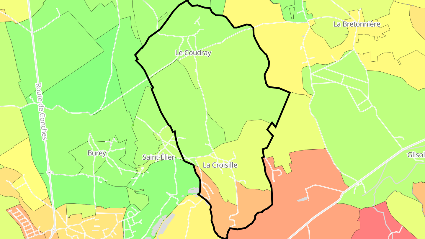 Carte des prix de l'immobilier La Croisille