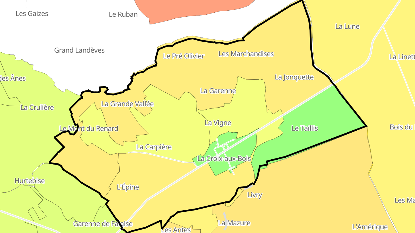 Carte des prix de l'immobilier La Croix-aux-Bois