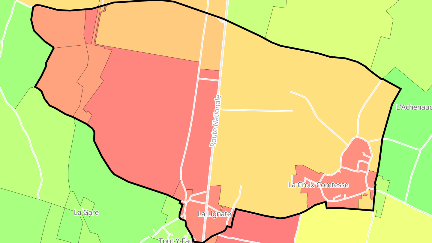 Carte des prix de l'immobilier La Croix-Comtesse