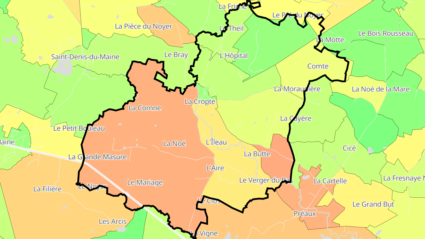 Carte des prix de l'immobilier La Cropte