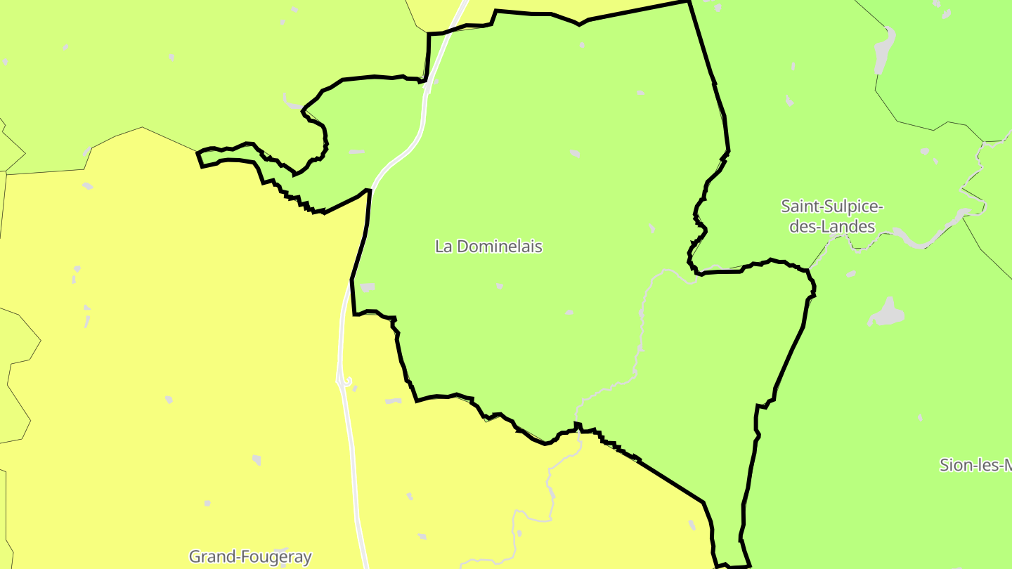 Carte des prix de l'immobilier La Dominelais