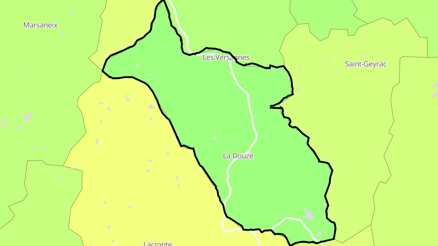 Carte des prix de l'immobilier La Douze