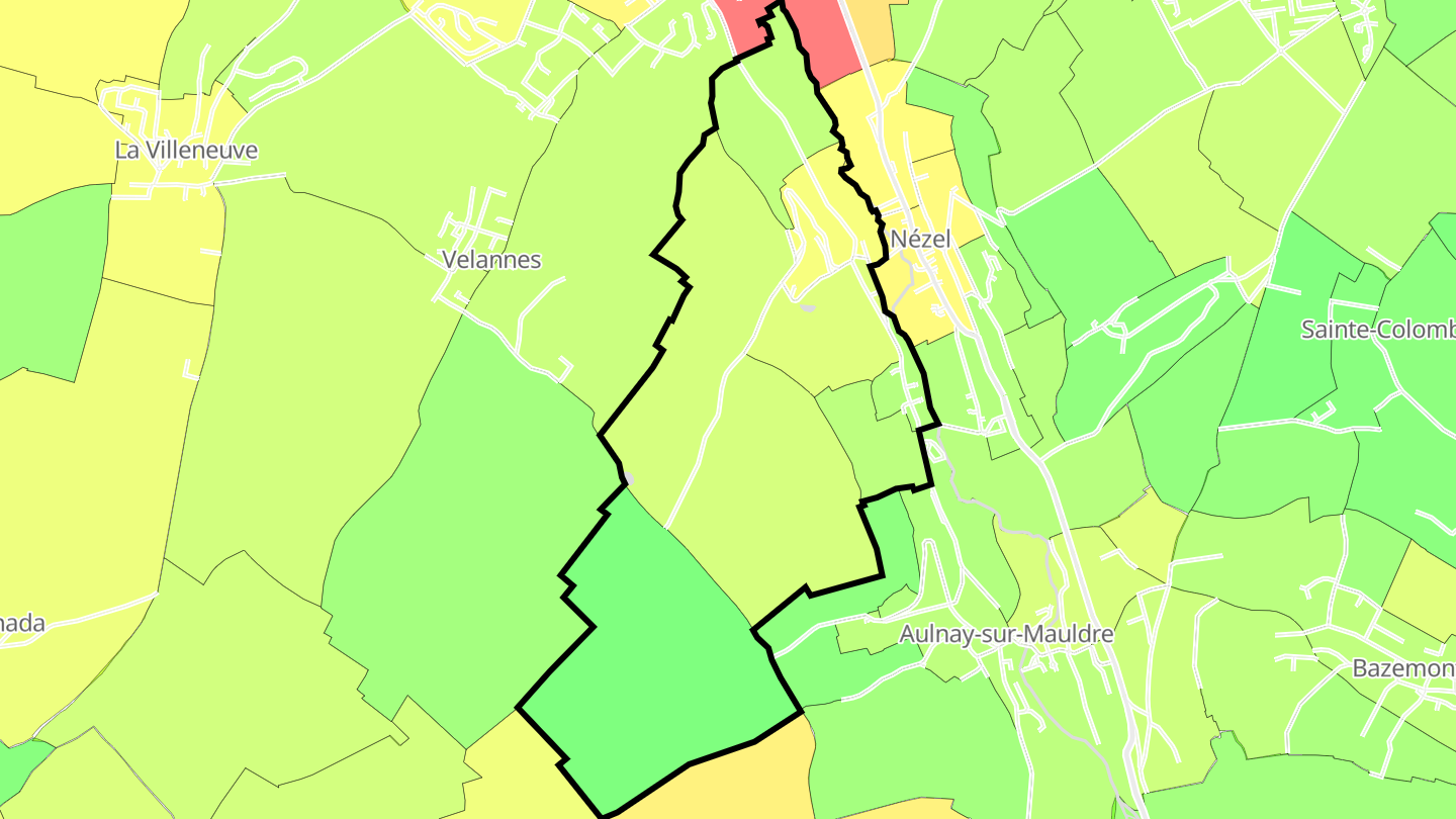 Carte des prix de l'immobilier La Falaise