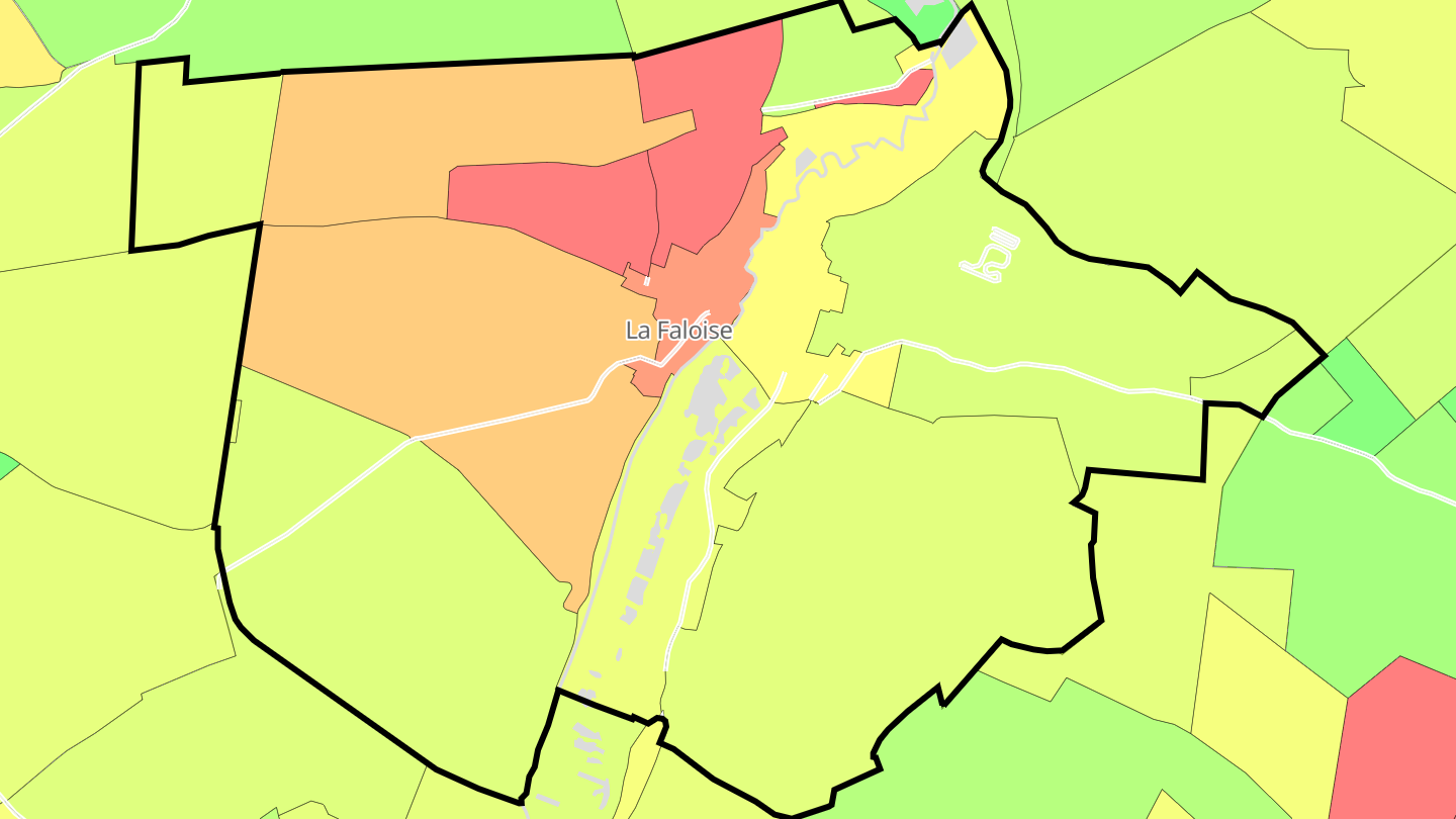 Carte des prix de l'immobilier La Faloise