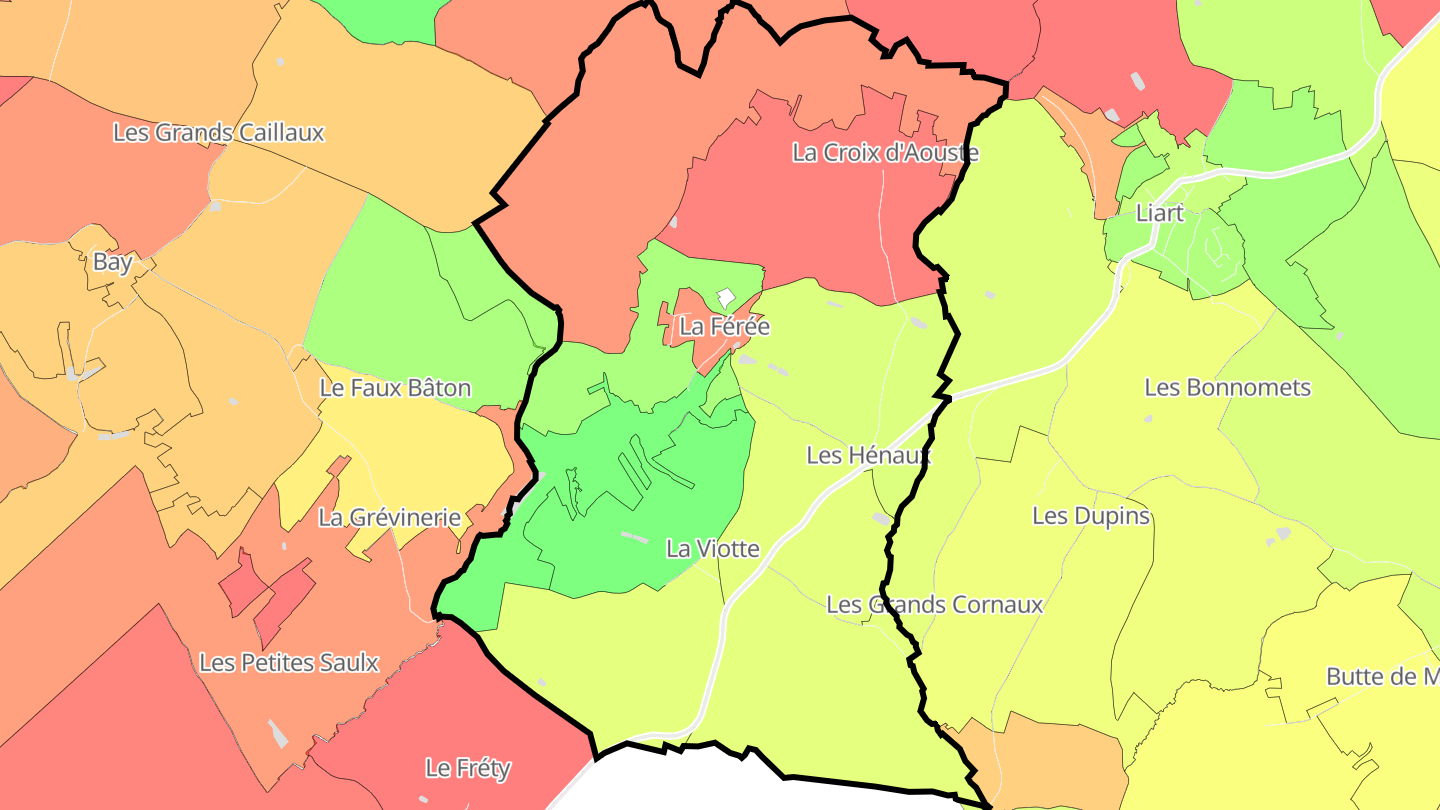 Carte des prix de l'immobilier La Férée
