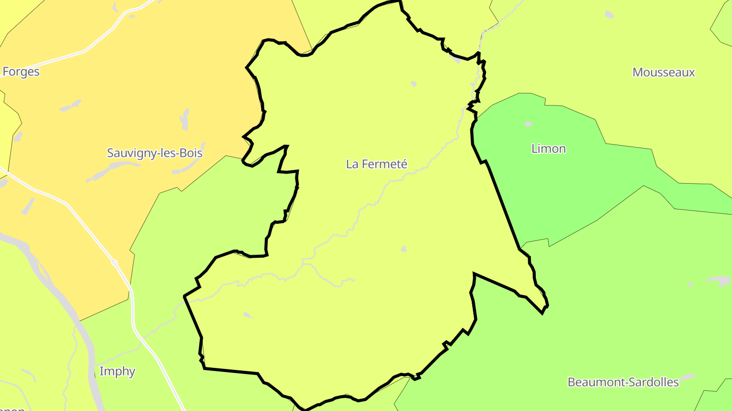 Carte des prix de l'immobilier La Fermeté
