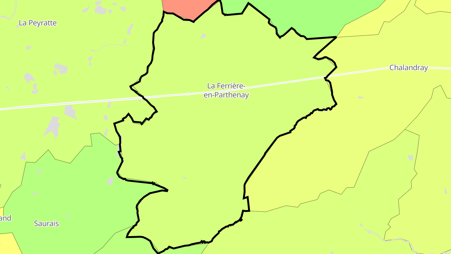 Carte des prix de l'immobilier La Ferrière-en-Parthenay