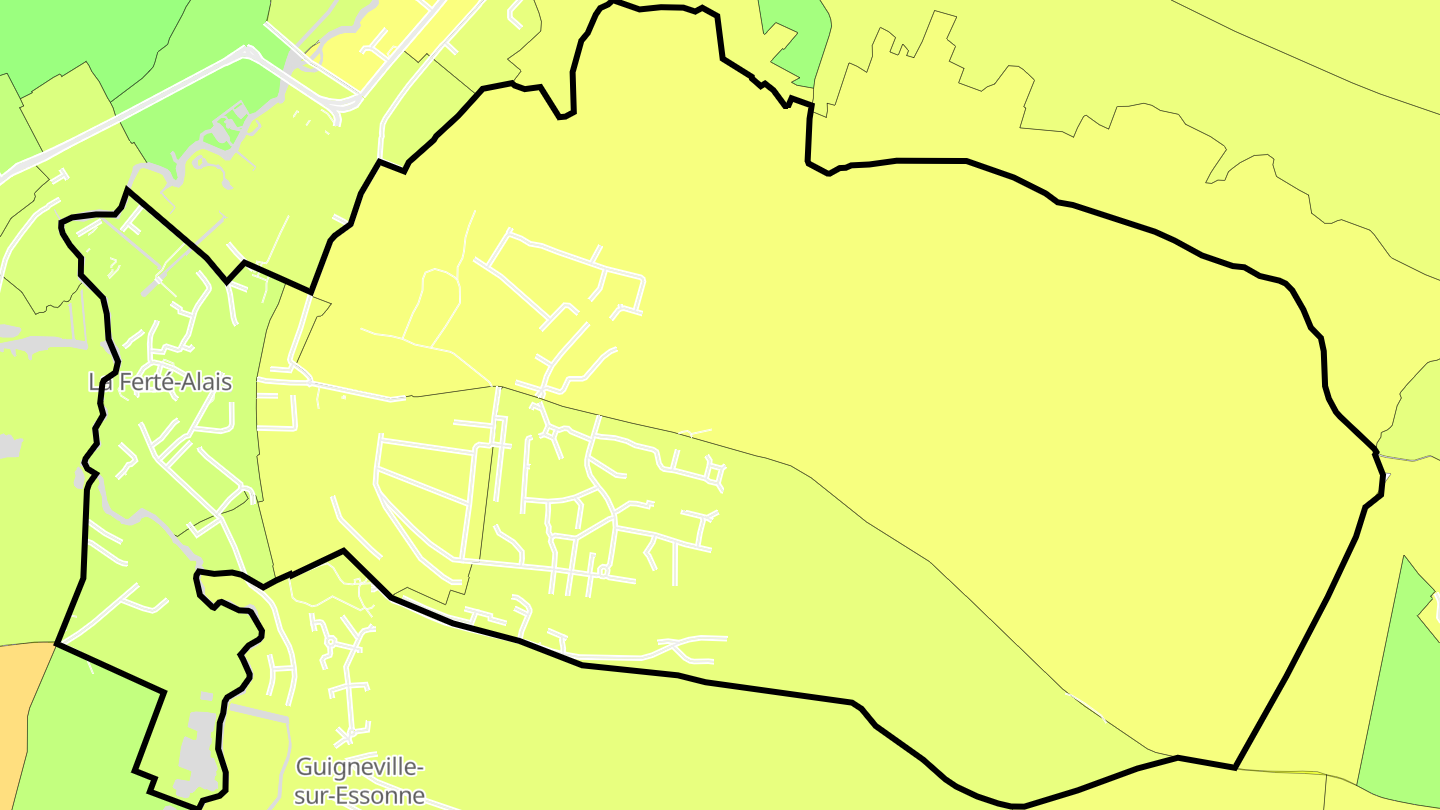 Carte des prix de l'immobilier La Ferté-Alais
