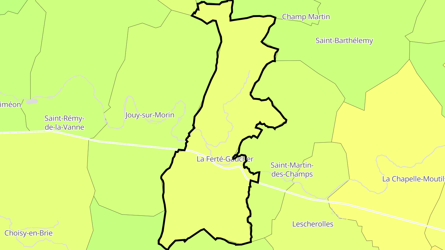 Carte des prix de l'immobilier La Ferté-Gaucher