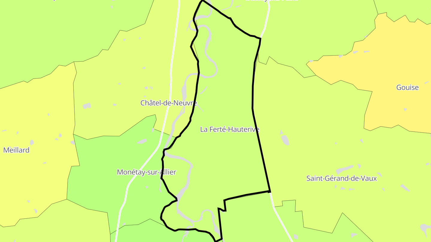 Carte des prix de l'immobilier La Ferté-Hauterive