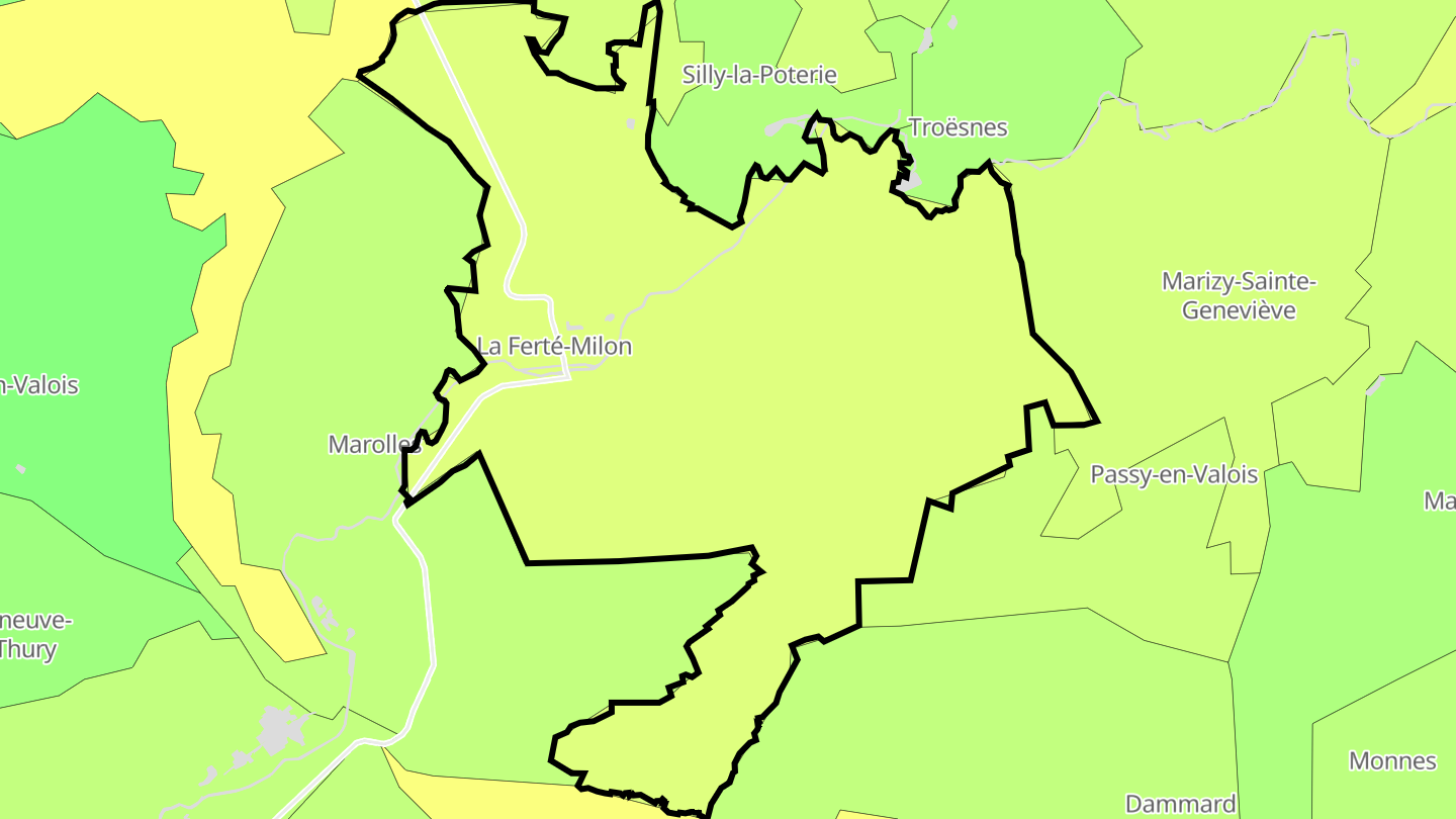 Carte des prix de l'immobilier La Ferté-Milon
