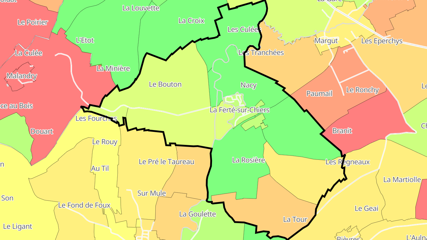 Carte des prix de l'immobilier La Ferté-sur-Chiers