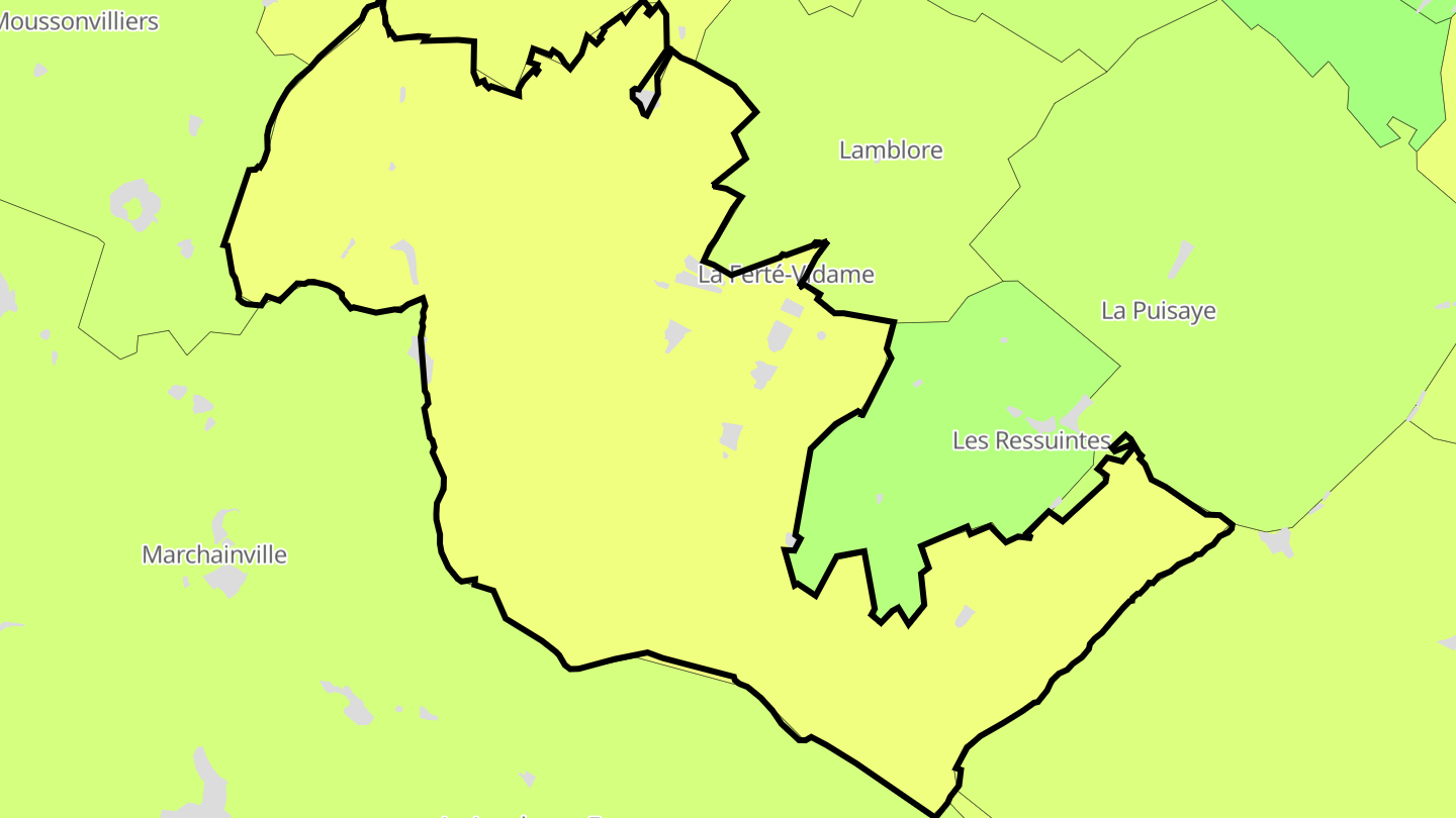 Carte des prix de l'immobilier La Ferté-Vidame