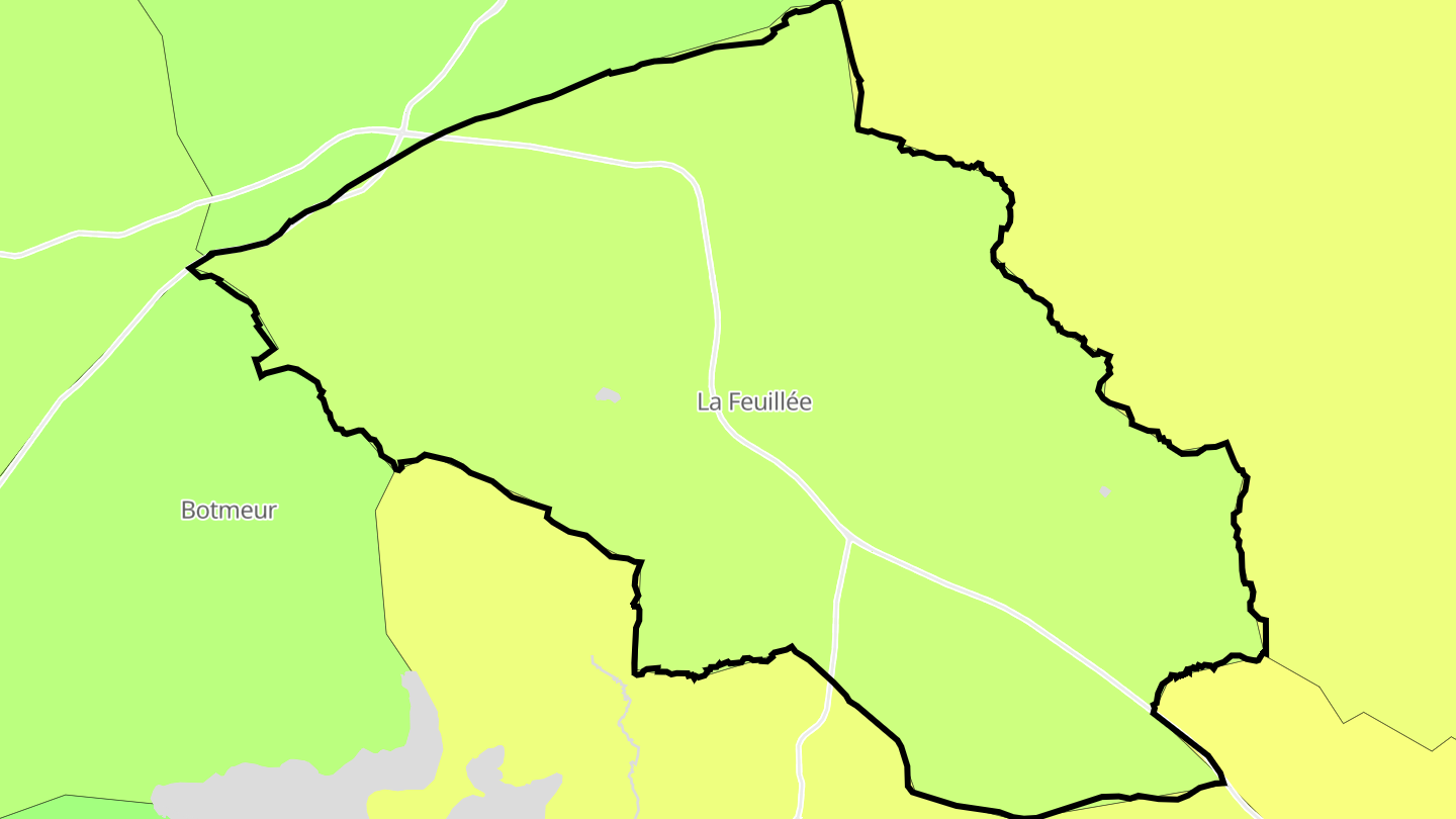 Carte des prix de l'immobilier La Feuillée