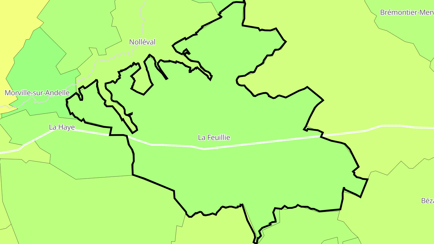 Carte des prix de l'immobilier La Feuillie