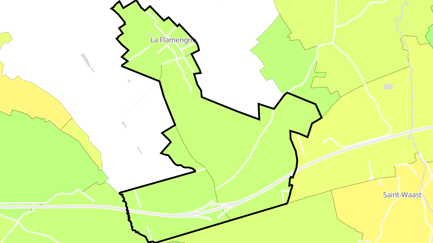 Carte des prix de l'immobilier La Flamengrie