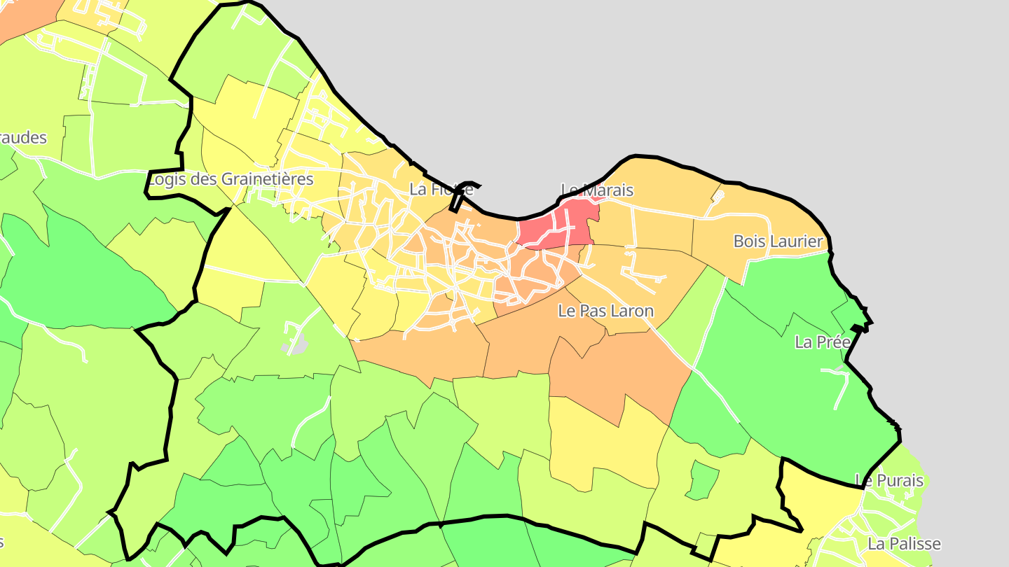 Carte des prix de l'immobilier La Flotte
