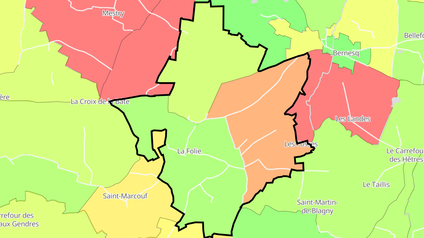 Carte des prix de l'immobilier La Folie