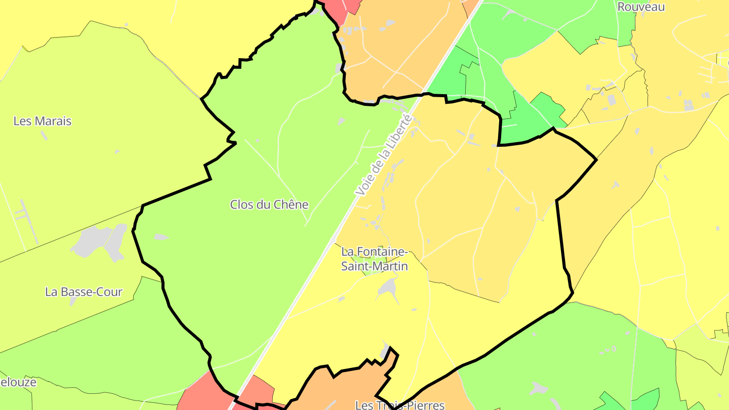 Carte des prix de l'immobilier La Fontaine-Saint-Martin