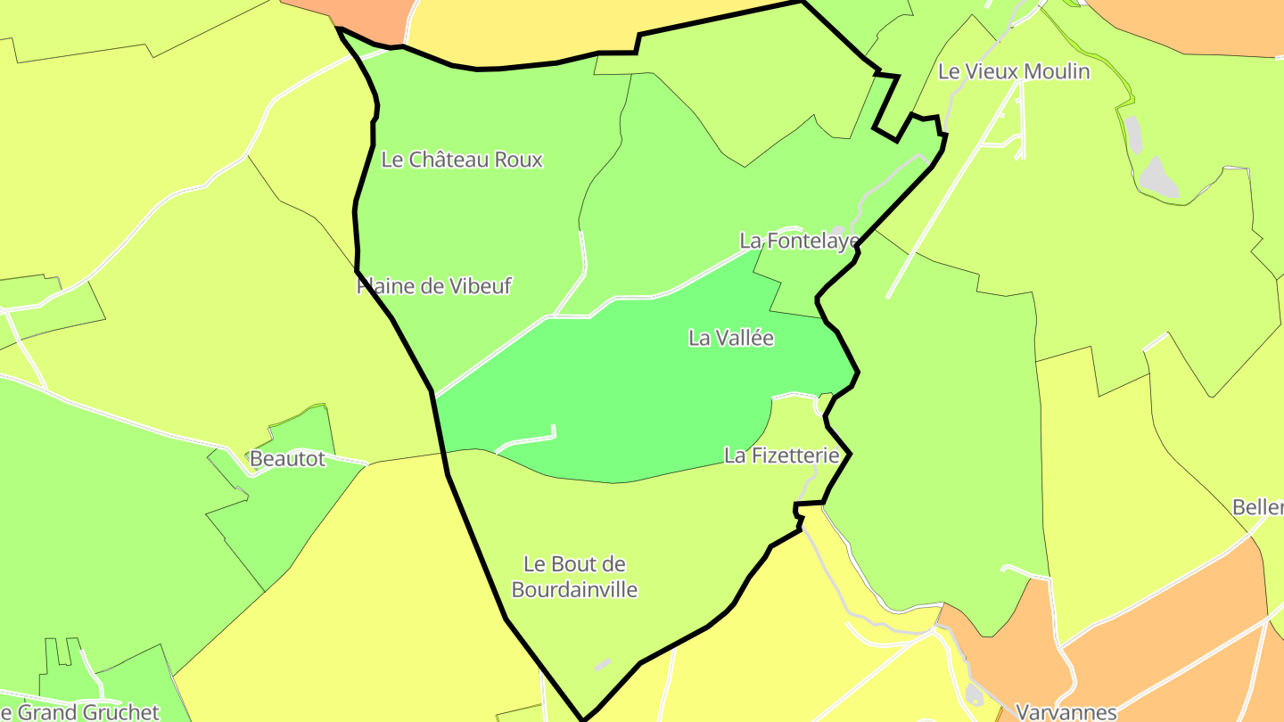 Carte des prix de l'immobilier La Fontelaye