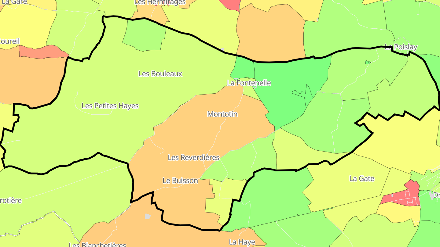 Carte des prix de l'immobilier La Fontenelle