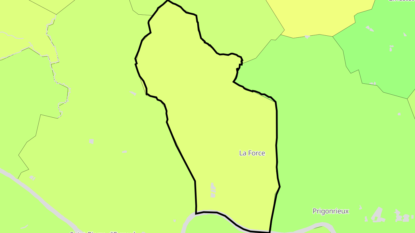 Carte des prix de l'immobilier La Force