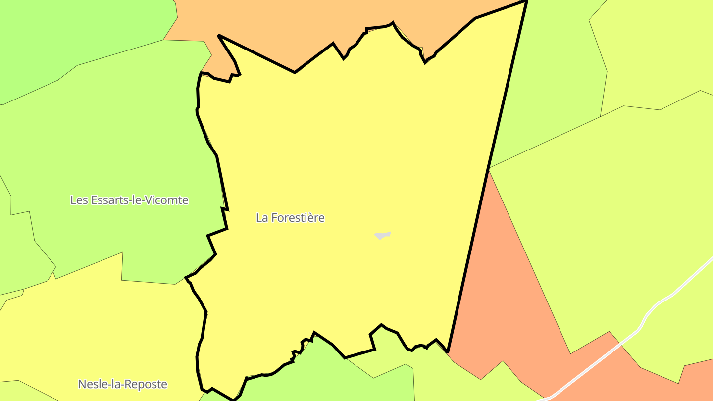 Carte des prix de l'immobilier La Forestière