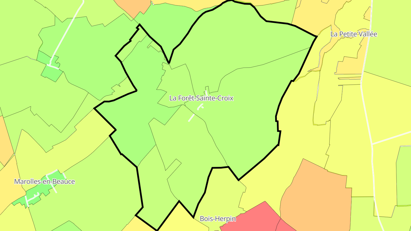 Carte des prix de l'immobilier La Forêt-Sainte-Croix