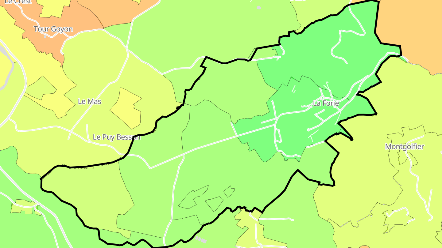 Carte des prix de l'immobilier La Forie