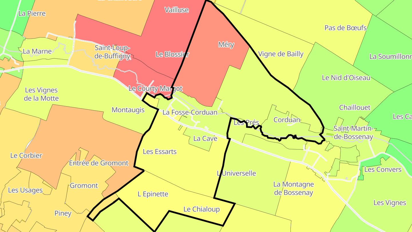 Carte des prix de l'immobilier La Fosse-Corduan