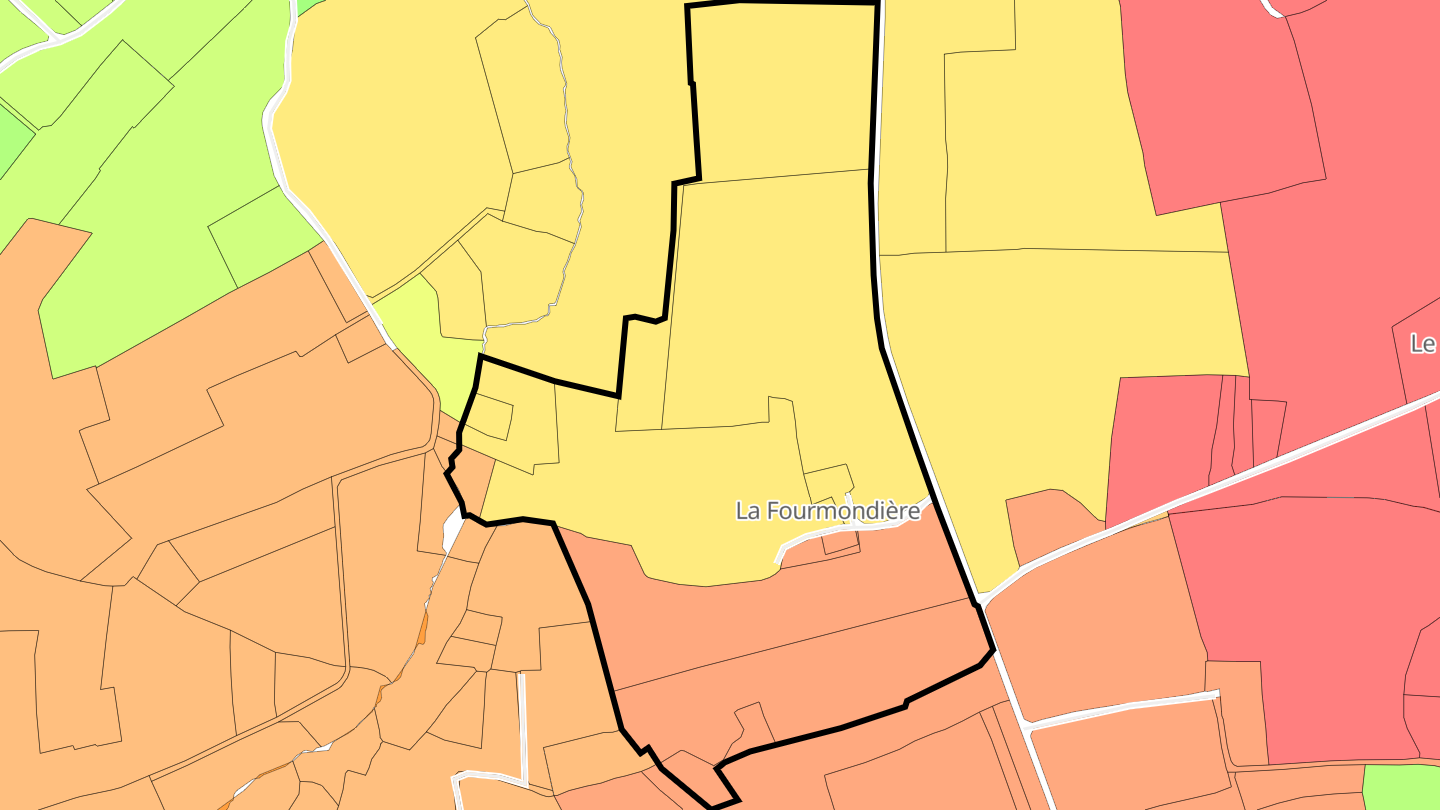 Carte des prix de l'immobilier La Fourmondière