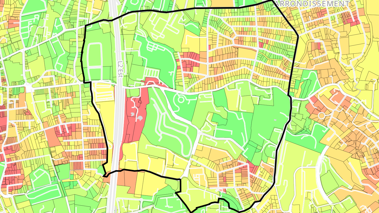 Carte des prix de l'immobilier La Fourragère
