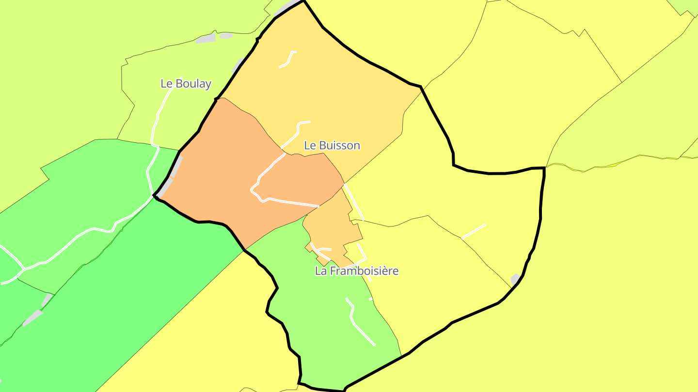 Carte des prix de l'immobilier La Framboisière