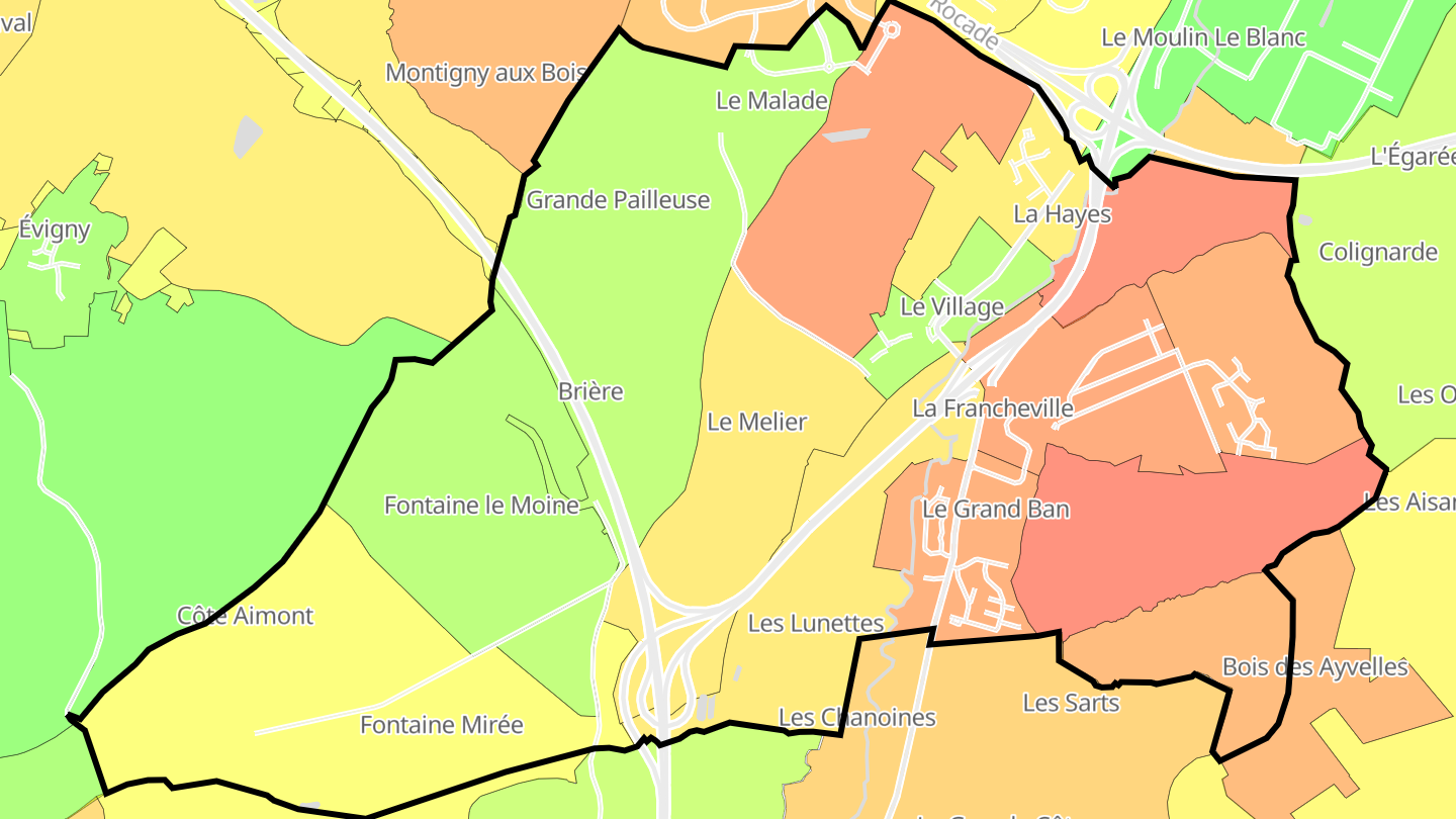 Carte des prix de l'immobilier La Francheville